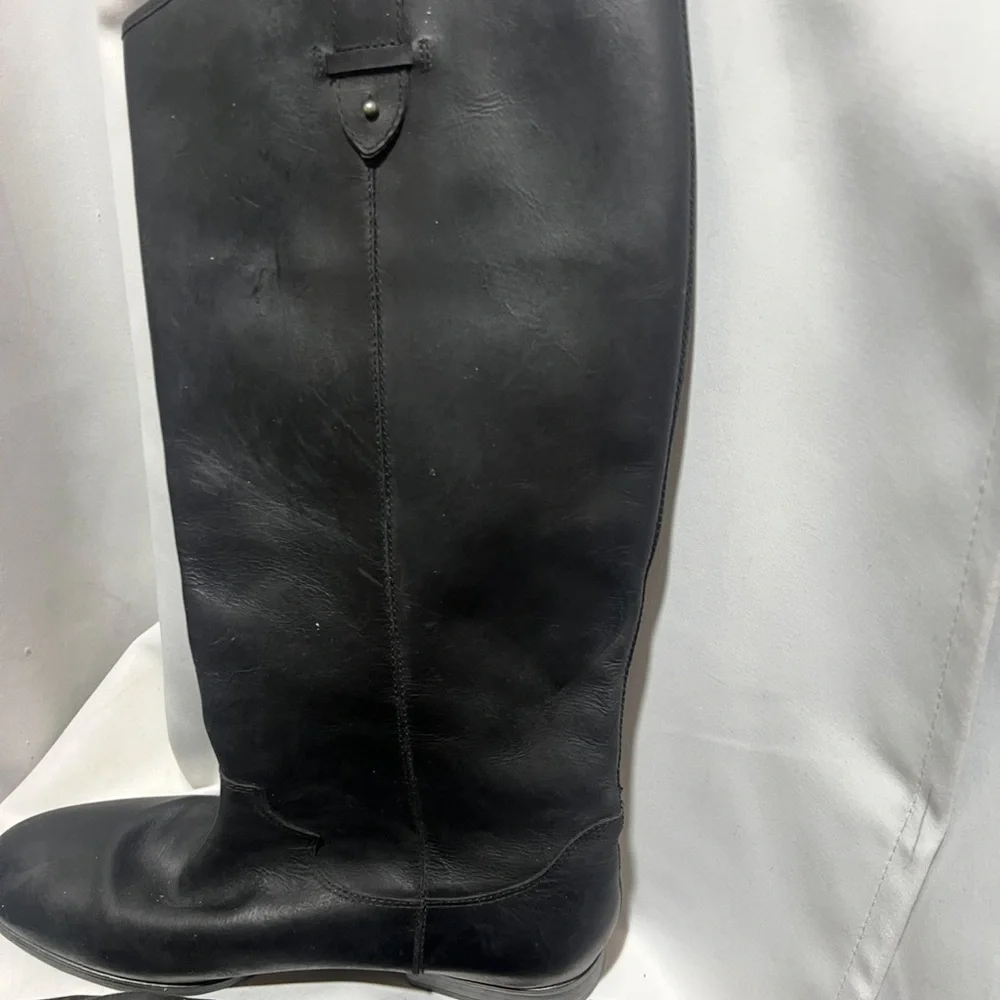 Frye Black Leather Tall Riding Boots Women’s Size 11 Classic Equestrian - Picture 3 of 5